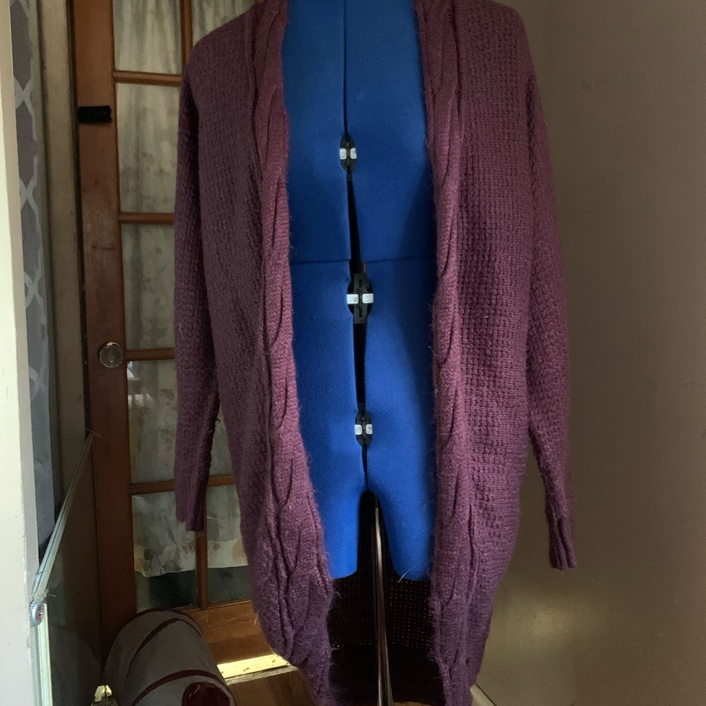 Burgundy cardigan